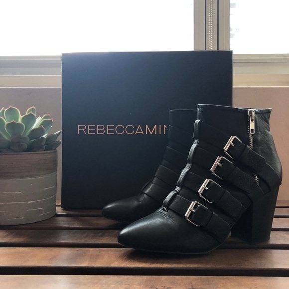 Rebecca Minkoff Aubrey Black Buckle Booties - Picture 9 of 9